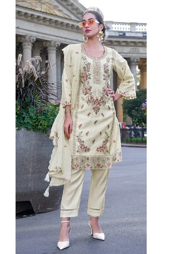 C 1878 Rosemeen By Fepic Organza Embroidery Pakistani Suit Wholesale Shop In India